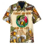 Fishing & Beer Hawaiian Shirt: Aloha Summer Gift for Men & Women