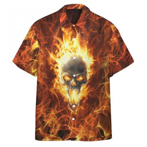 Flaming Skull Find Your Fire Hawaiian Shirt For Men Women Summer Holiday Gift Idea