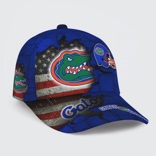 Florida Gators American Flag Metal Printed Baseball Classic Cap Men Hat Gift for Men Women Gift for Men Women