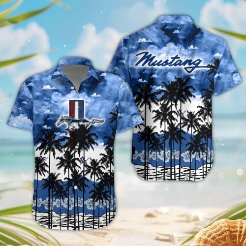 Ford-Mustang 3D Button Hawaii Shirt Gift for Men Dad Father