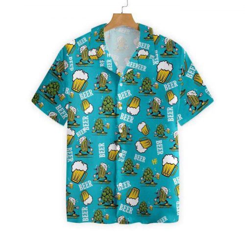 Beer Lover Gift: Funny Beer Hawaiian Shirt for Men & Women Perfect Beach Attire