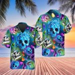 Galaxy Diamond Crystal Skull Hawaiian Shirt Skull & Viking 3D  Clothing Skull Hawaiian Shirt
