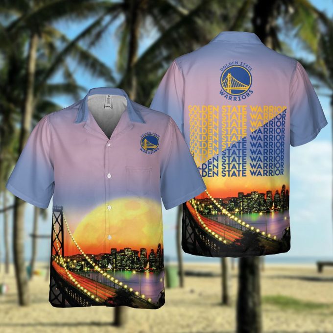 Golden State Warriors City Art 3D 3D Button 3D Button Hawaiian Shirt Gift for Men Dad Father Gift for Men Dad Father
