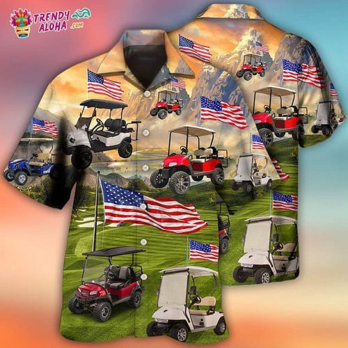 Golf Independence Day Club Car Hawaiian Shirt – Trendy Aloha
