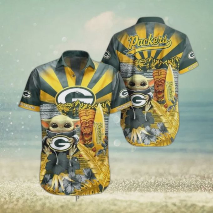 Green Bay Packers NFL Baby Yoda Hawaiian Shirt Gift for Men and Women