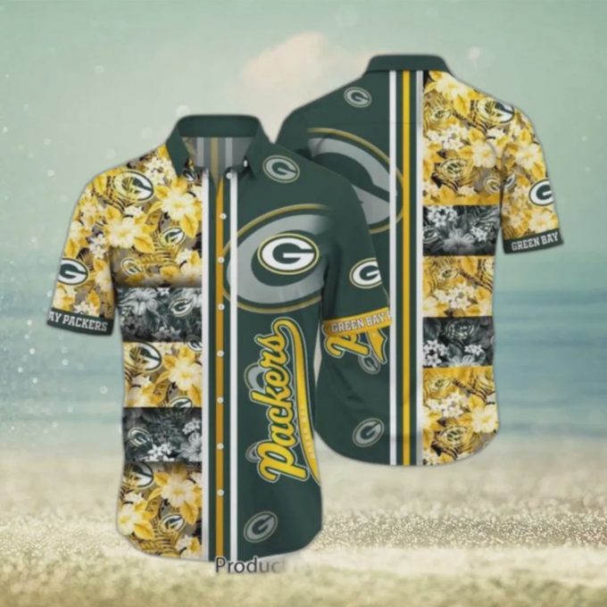 Green Bay Packers NFL Graphic Tropical Hawaiian Shirt Gift for Men and Women