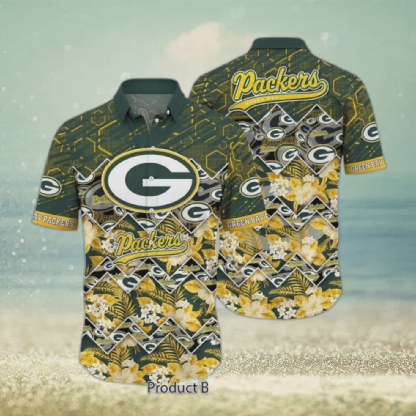 Green Bay Packers NFL Graphic Tropical Pattern 3D Hawaiian Shirt Gift for Men and Women Green Bay Packers NFL Graphic Tropical Pattern 3D Hawaiian Shirt Gift for Men and Women