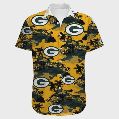 Green Bay Packers NFL Logo Pattern Hawaiian Shirt Gift for Men and Women