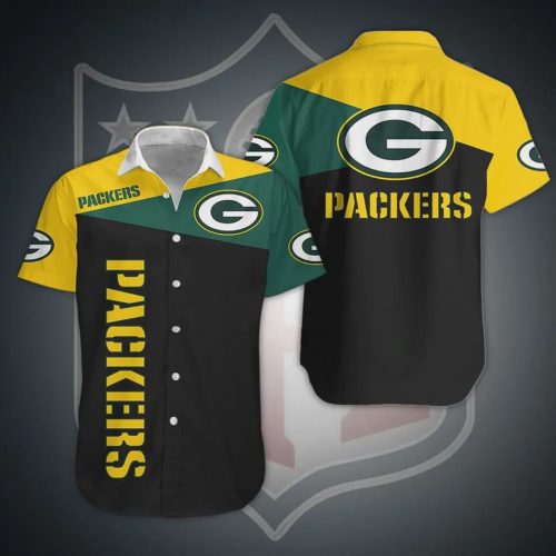 Green Bay Packers NFL Logo Pattern Hawaiian Shirt V1 Gift for Men and Women
