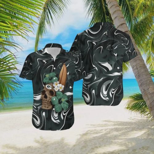 Green Bay Packers NFL Skull Halloween Hawaiian Shirt V1 Gift for Men and Women