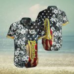 Green Bay Packers NFL Us Flag Flower Hawaiian Shirt Gift for Men and Women