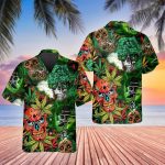 Green Forest Skull Hawaiian Shirt Skull & Viking 3D  Clothing
