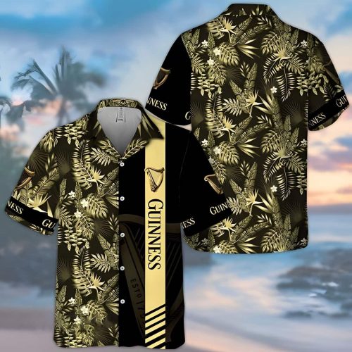 Guinness Beer Hawaiian Shirt: Tropical Foliage Beach Lover Gift