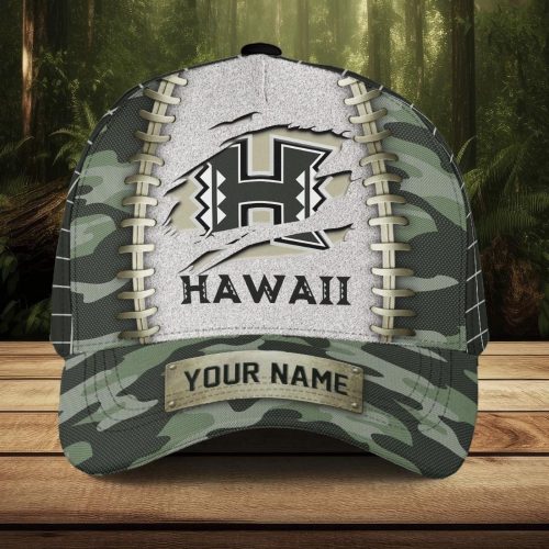 Hawaii Rainbow Warriors Camo Hunting Classic Cap