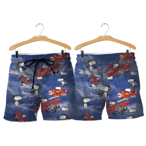 Hawaii Shirt Snoopy Vintage Cotton Mens 3D Button Hawaiian Shirt Gift for Men Dad Father