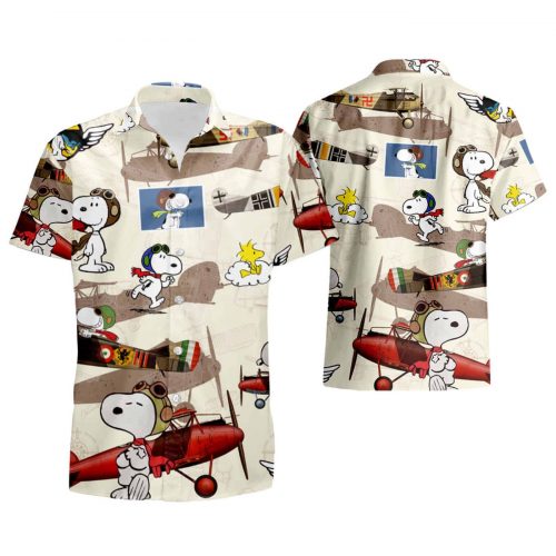 HOT PLANE AND SNOOPY VINTAGE HAWAIIAN 2023 summer shirt