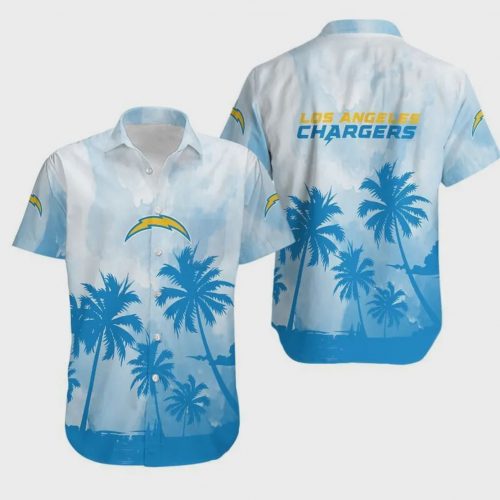 Los Angeles Chargers Coconut Trees NFL Hawaiian Shirt Gift for Men and Women