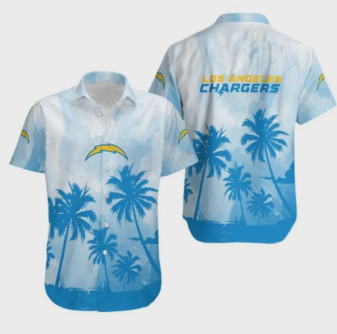 Los Angeles Chargers Coconut Trees NFL Hawaiian Shirt Gift for Men and Women