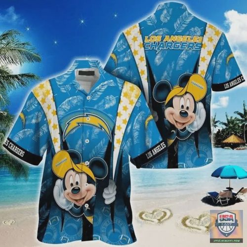 Los Angeles Chargers Nfl Mickey Mouse Hawaiian Shirt Gift for Men and Women
