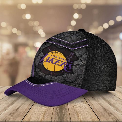 Los Angeles Lakers Classic Cap Gift for Men Dad Father, Leather Cap Gift for Men Women