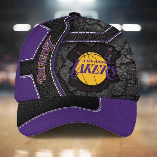 Los Angeles Lakers Classic Cap Gift for Men Dad Father, Leather Cap Gift for Men Women