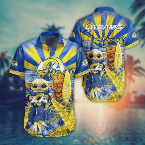 Los Angeles Rams NFL Baby Yoda Hawaiian Shirt Gift for Men and Women