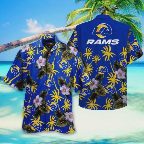 Los Angeles Rams NFL Coconut Tree New Design Hawaiian Shirt V1 Gift for Men and Women