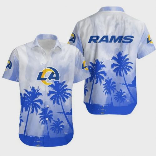 Los Angeles Rams NFL Coconut Trees Hawaiian Shirt Gift for Men and Women