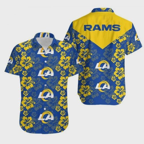 Los Angeles Rams NFL Flowers Hawaiian Shirt V1 Gift for Men and Women