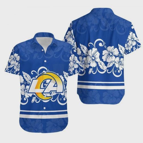 Los Angeles Rams NFL Hibiscus Flowers Hawaiian Shirt V2 Gift for Men and Women