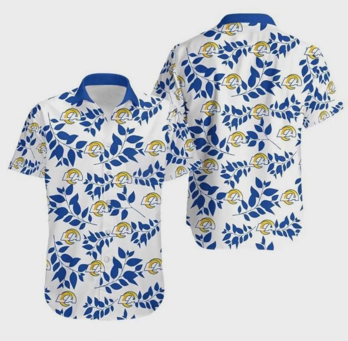 Los Angeles Rams NFL Leaves Hawaiian Shirt Gift for Men and Women