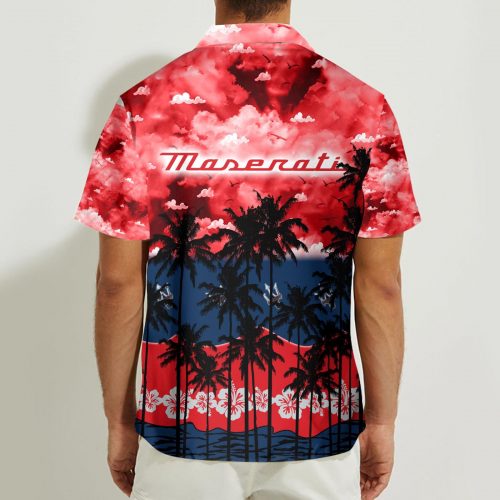 Maserati 3D Button Hawaii Shirt Gift for Men Dad Father