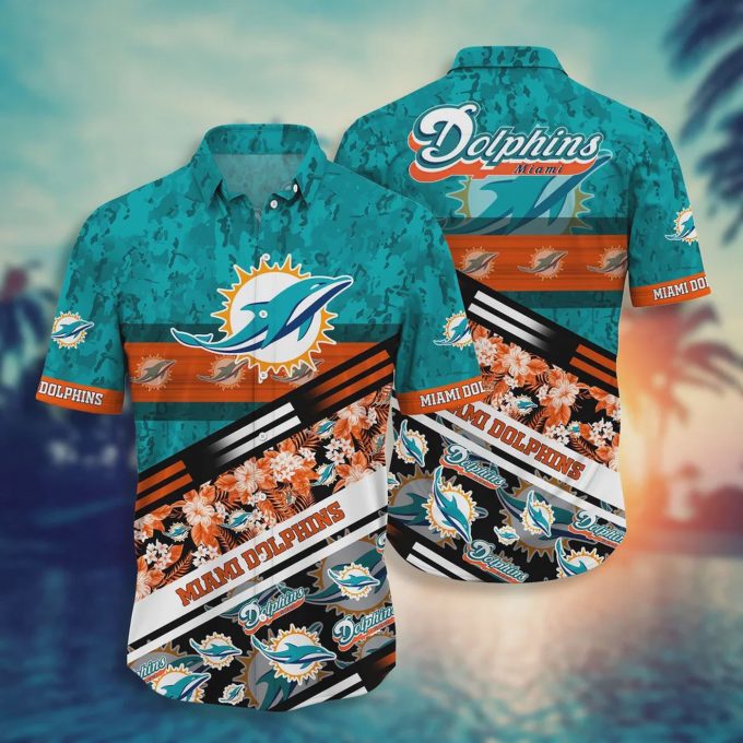 Miami Dolphins NFL Camo Style Hot Hawaiian Shirt V1 Gift for Men and Women