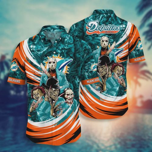 Miami Dolphins NFL Halloween Style Hawaiian Shirt Gift for Men and Women
