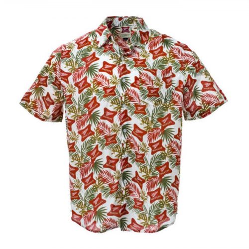 Miller High Life Hawaiian Shirt – Classic Floral & Logos Aloha Shirt for Men & Women: Perfect Beer Lover Gift Summer Holiday Attire