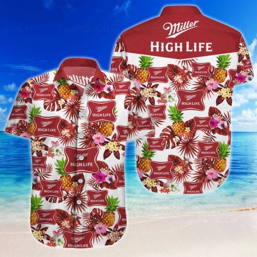 Miller High Life Hawaiian Shirt – Tropical Beach Vacation Gift Men Women Aloha Shirt Beer Lover Gift Idea