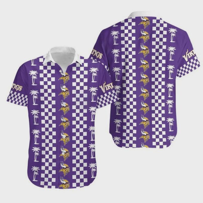 Minnesota Vikings Coconut Trees NFL Hawaiian Shirt V4 Gift for Men and Women