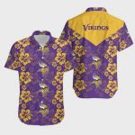 Minnesota Vikings Hibiscus Flowers NFL Hawaiian Shirt Gift for Men and Women