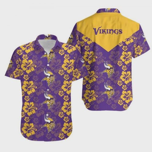 Minnesota Vikings Hibiscus Flowers NFL Hawaiian Shirt Gift for Men and Women