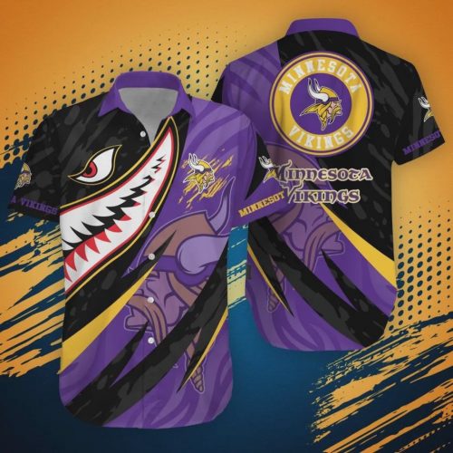 Minnesota Vikings NFL Shark Summer Hawaiian Shirt Gift for Men and Women