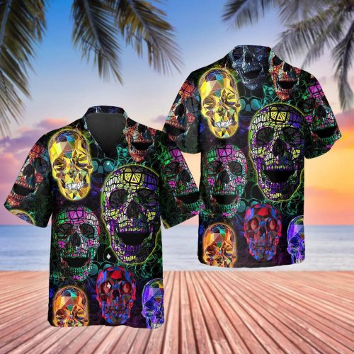 Multiverse Skull Hawaiian Shirt Skull & Viking 3D  Clothing Skull Aloha Shirt