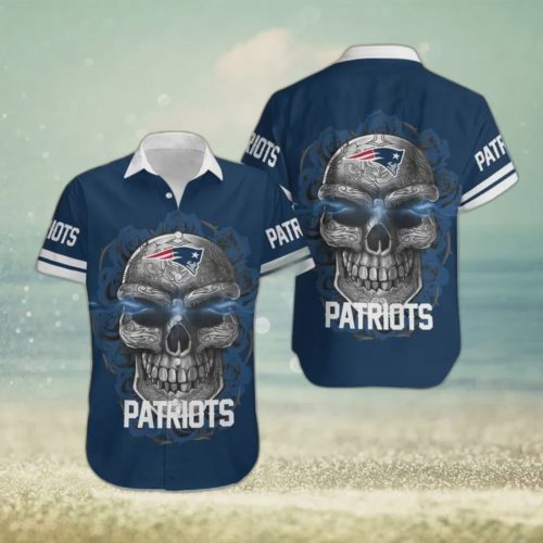 New England Patriots NFL Skull Carved Hawaiian Shirt Gift for Men and Women