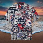 New England Patriots NFL Striped Men’s Hawaiian Shirt Gift for Men and Women