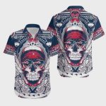 New England Patriots Skull NFL Retro Hawaiian Shirt Gift for Men and Women