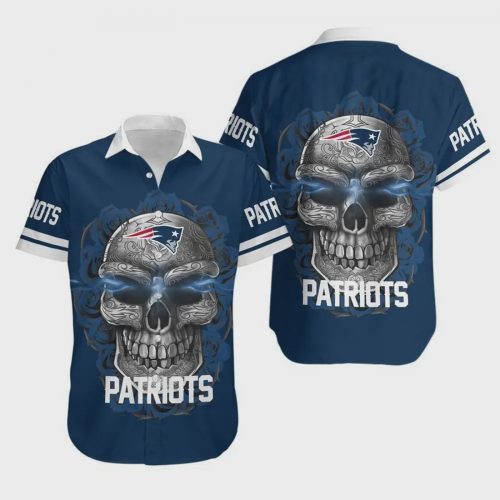 New England Patriots Sugar Skull NFL Hawaiian Shirt Gift for Men and Women