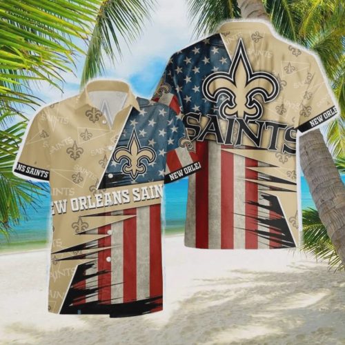 New Orleans Saints NFL Flag Beach Holiday Hawaiian Shirt Gift for Men and Women