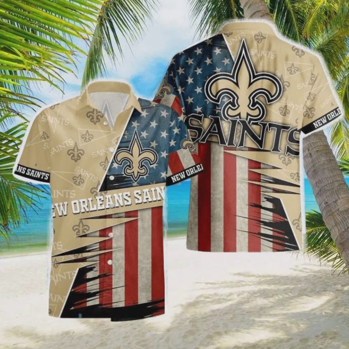 New Orleans Saints NFL Flag Beach Holiday Hawaiian Shirt Gift for Men and Women