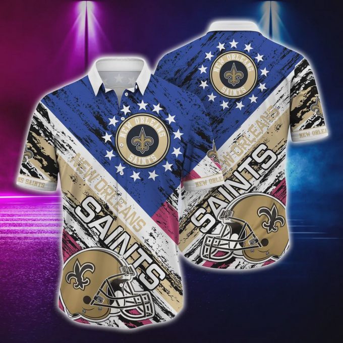 New Orleans Saints NFL Football Helmet Hawaiian Shirt Gift for Men and Women