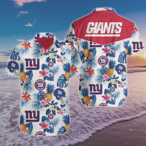 News Yorks Giants NFL Aloha White Background Hawaiian Shirt Gift for Men and Women