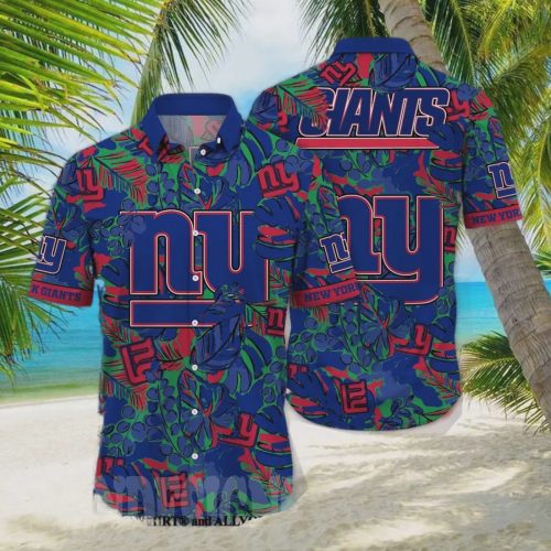 News Yorks Giants NFL Flower Full Printing Hawaiian Shirt Gift for Men and Women